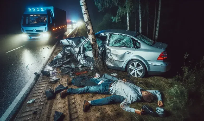 Tragiczny wypadek na Warmii i Mazurach: Dwie osoby nie żyją, dwie ciężko ranne